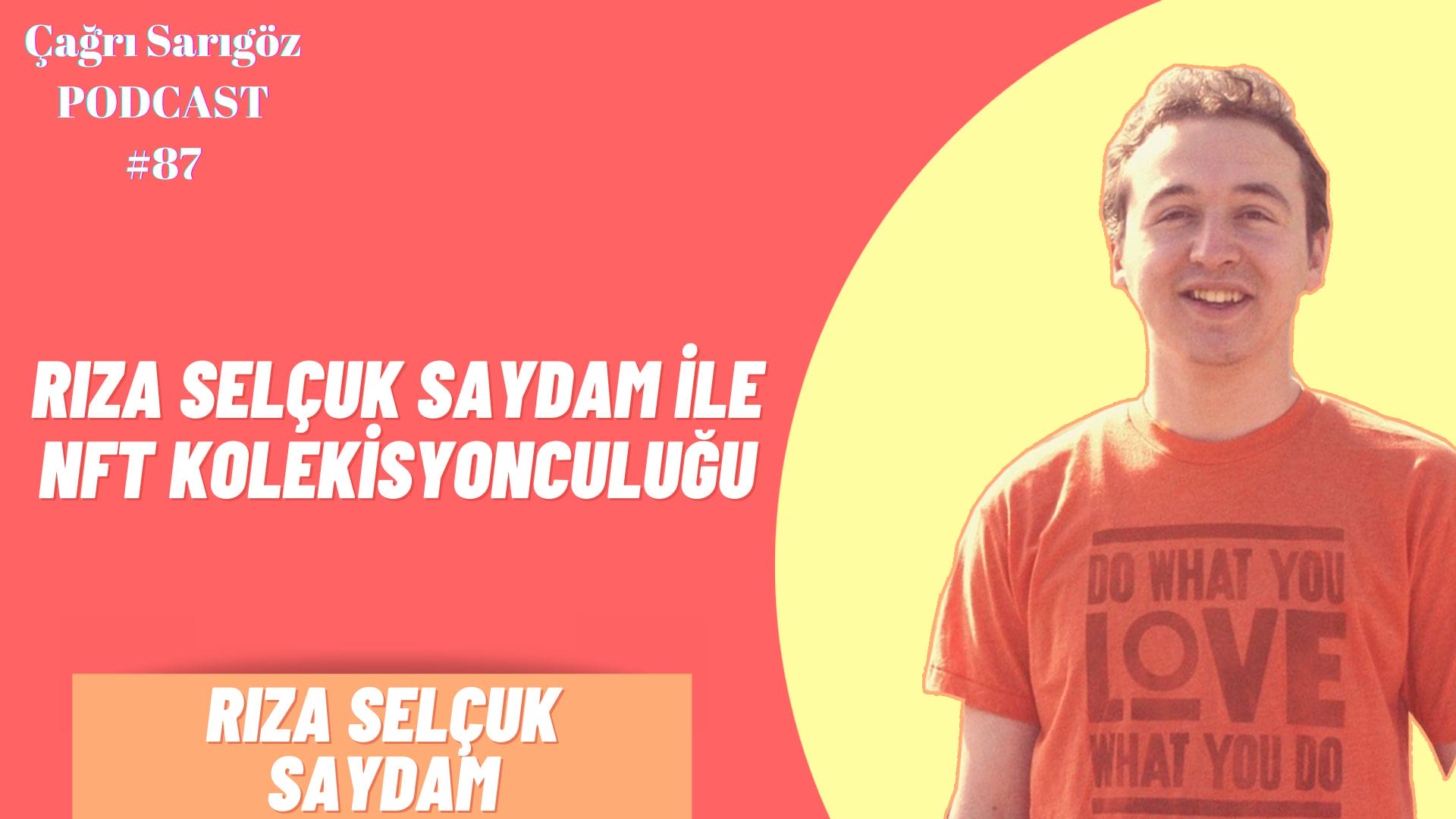 A man in an orange shirt with the words rezek sayada ile nft kole.